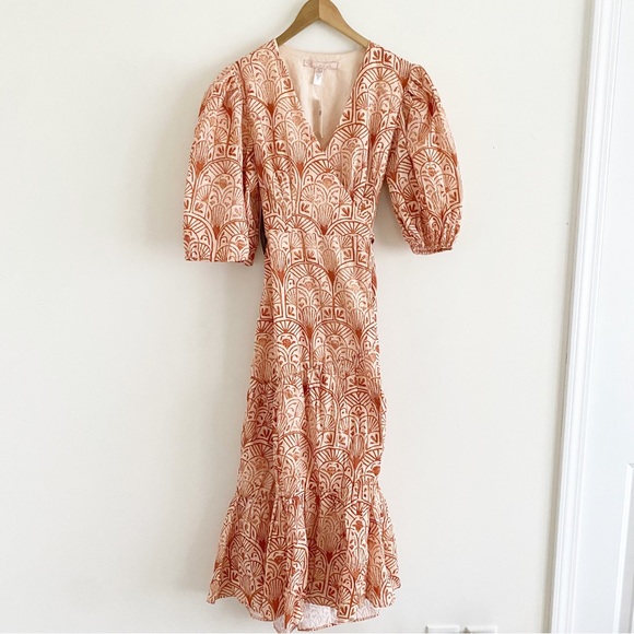 Anthropologie Dresses Anthropologie Hutch Vneck Tiered Wrap Midi Dress Poshmark